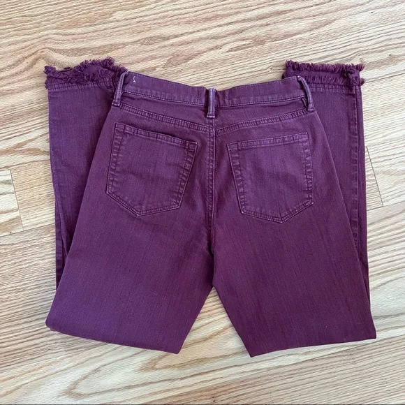 Loft maroon skinny jeans - Picture 2 of 3